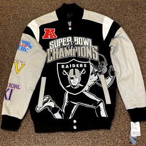 LAS VEGAS RAIDERS ULTIMATE 3 TIME SUPERBOWL CHAMP JACKET  SPRING 2022 3X